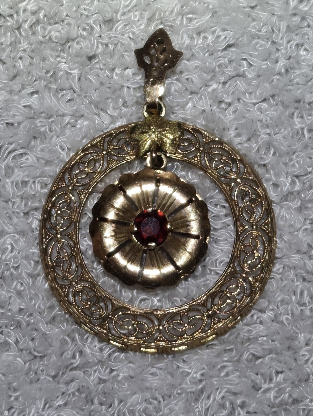 Vintage 10k Ruby Pendant